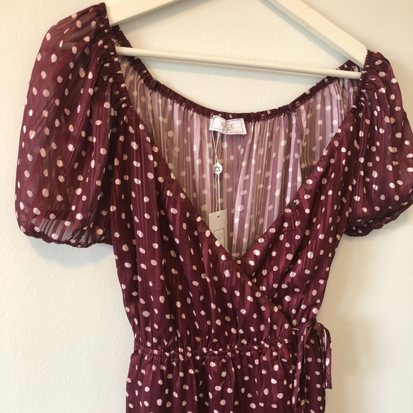 Sage the Label Polka Dot Wrap Dress- NWT! - Picture 5 of 16